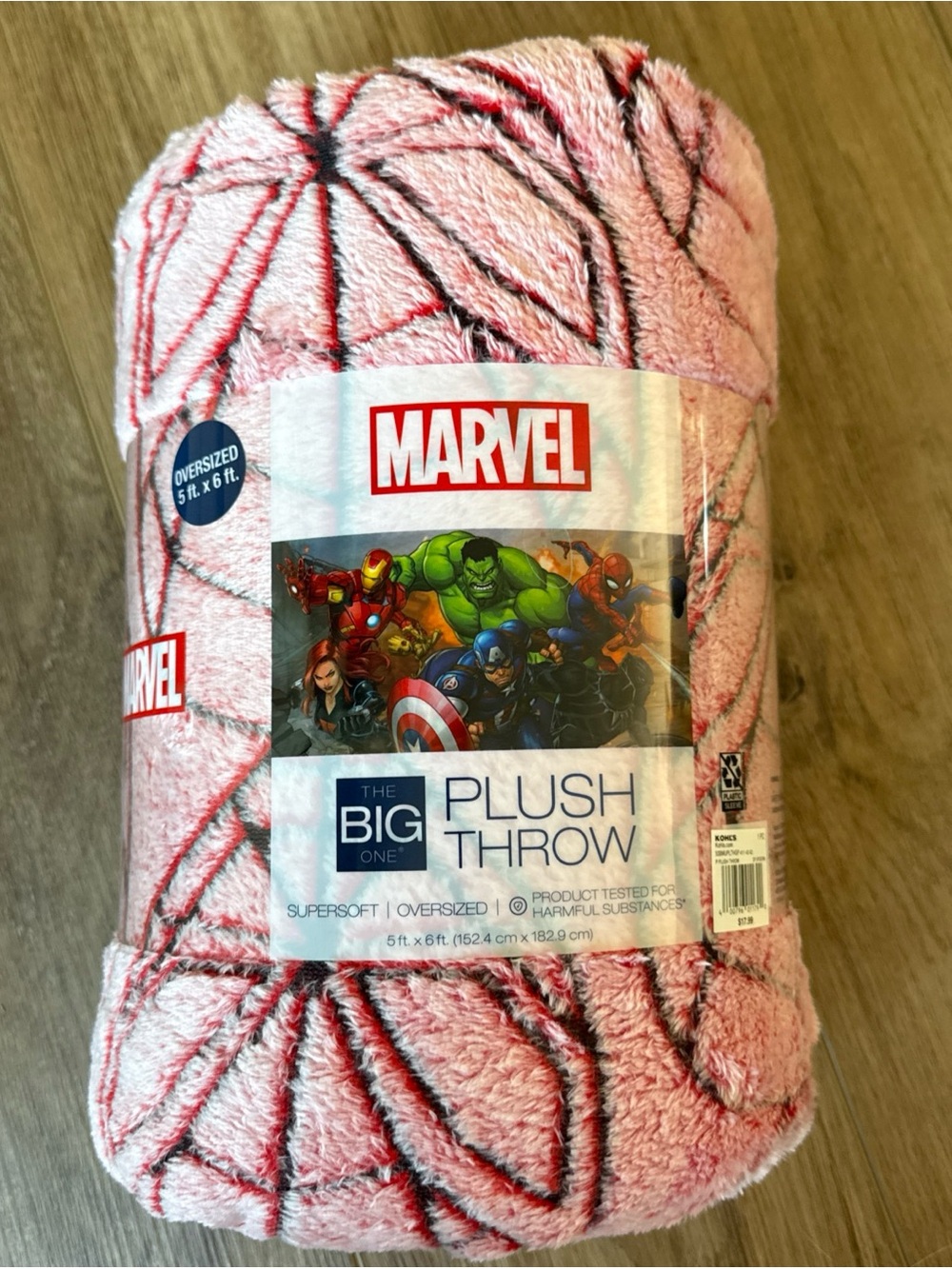 Marvel Spiderman Plush Throw Blanket - Black & Red Graphic
